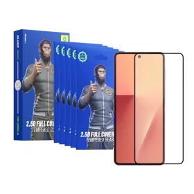    Samsung Galaxy Z Flip7 / Z Flip8 fekete Blueo 2.5D selyemhatású, teljes felületet fedő HD üvegfólia, 5 db üvegfólia