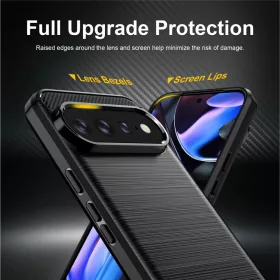 Google Pixel 11 Pro XL fekete Techsuit Carbon Silicone tok-5949419375680 2 kép