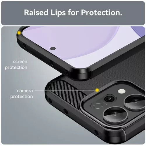 Oppo Reno16 F fekete Techsuit karbon szilikon tok-5949419377202 3 kép