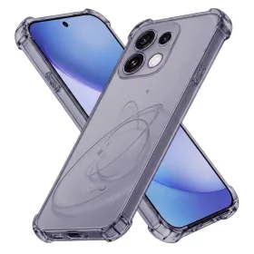    Oppo Reno16 Pro füstfekete Techsuit ütésálló átlátszó szilikontok