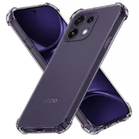    Oppo Reno16 F füstfekete Techsuit ütésálló átlátszó szilikon tok
