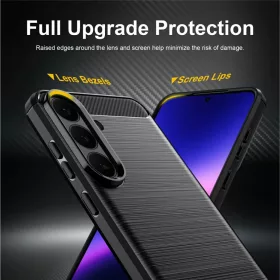 Samsung Galaxy S26 FE / S25 FE fekete Techsuit Carbon Silicone ütés�-5949419378506 2 kép