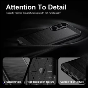 Samsung Galaxy S26 FE / S25 FE kék Techsuit Carbon Silicone tok-5949419378490 2 kép