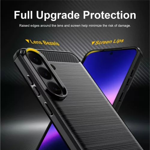 Samsung Galaxy S26 FE / S25 FE kék Techsuit Carbon Silicone tok-5949419378490 5 kép