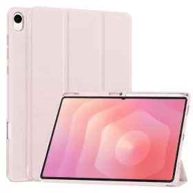    Samsung Galaxy Tab S12 Plus rózsaszín Techsuit Flex Trifold tablet tok ceruzatartóval