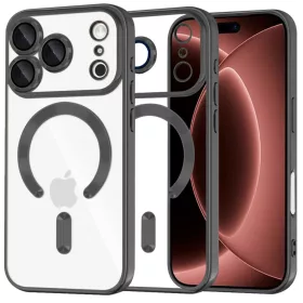   iPhone 18 Pro Max / iPhone 17 Pro Max fekete Techsuit Luxury Crystal MagSafe tok