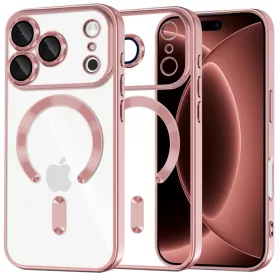    iPhone 18 Pro Max / iPhone 17 Pro Max rózsaszín Techsuit Luxury Crystal MagSafe tok