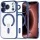  iPhone 18 Pro Max / iPhone 17 Pro Max mélykék Techsuit Luxury Crystal MagSafe tok