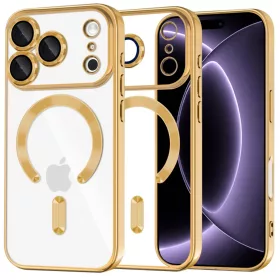    iPhone 18 Pro / iPhone 17 Pro arany Techsuit Luxury Crystal MagSafe tok