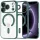 iPhone 18 Pro / iPhone 17 Pro mélyzöld Techsuit Luxury Crystal MagSafe tok