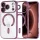  iPhone 18 Pro Max / iPhone 17 Pro Max sötét cseresznye Techsuit Luxury Crystal MagSafe átlátszó tok