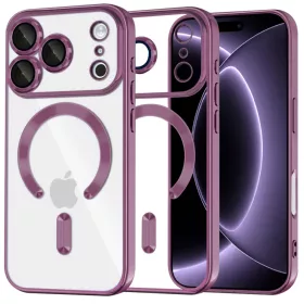   Apple iPhone 18 Pro / iPhone 17 Pro Sötét cseresznye Techsuit Luxury Crystal MagSafe tok