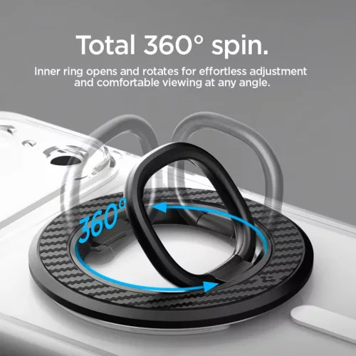 Spigen O-Mag OM106 mágneses telefontartó állvány fekete-8800283301595 5 kép