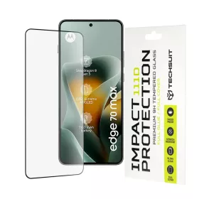    Motorola Edge 70 Max fekete Techsuit 111D teljes felületű, teljes ragasztós üveg kijelzővédő fólia