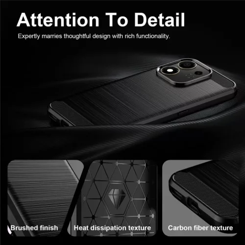  Honor 600 Smart fekete Techsuit Carbon Silicone ütésálló tok-5949419383494 3 kép