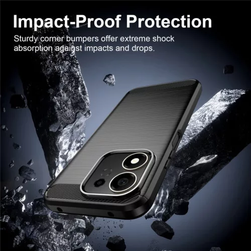  Honor 600 Smart fekete Techsuit Carbon Silicone ütésálló tok-5949419383494 4 kép
