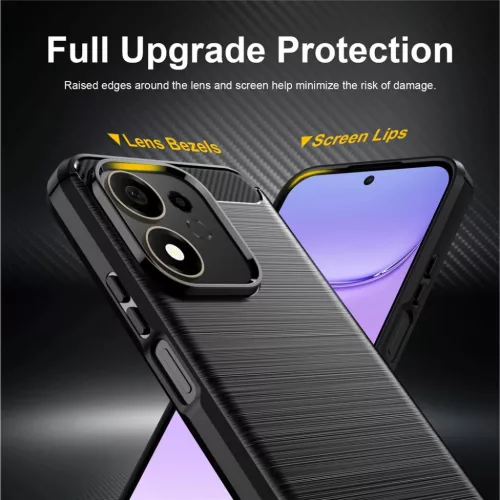  Honor 600 Smart fekete Techsuit Carbon Silicone ütésálló tok-5949419383494 5 kép