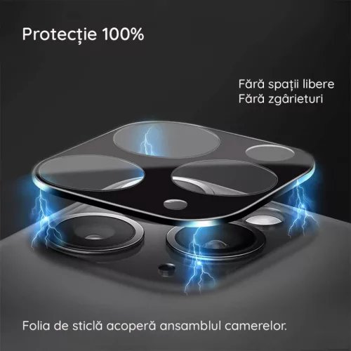 Techsuit - Teljes Kameraüveg - iPhone Ultra - Fekete üvegfólia-5949419383982 5 kép