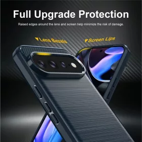  Google Pixel 11 Pro XL kék Techsuit Carbon Silicone ütésálló tok-5949419384576 2 kép