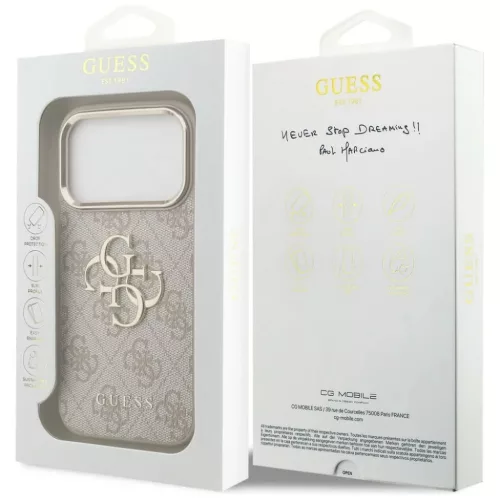  iPhone 18 Pro rózsaszín Guess Hardcase 4G Big Classic Logo tok-3666339651022 8 kép