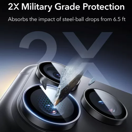 iPhone 18 Pro / iPhone 18 Pro Max fekete ESR Armorite kameralencse-vé-4894240306031 3 kép