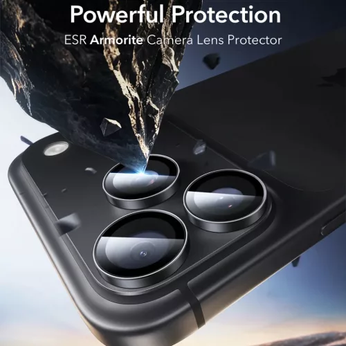 iPhone 18 Pro / iPhone 18 Pro Max fekete ESR Armorite kameralencse-vé-4894240306031 5 kép