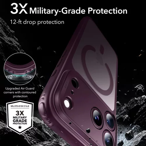 iPhone 18 Pro Max / iPhone 17 Pro Max matt mélybordó ESR Classic Hyb-4894240303320 4 kép