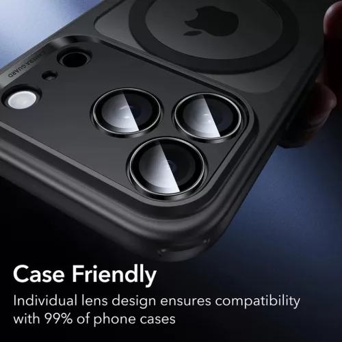 iPhone 18 Pro / iPhone 18 Pro Max fekete ESR Armorite kameravédő ü-4894240305980 5 kép