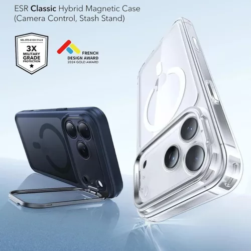 iPhone 18 Pro / iPhone 17 Pro Matt kék ESR Classic Hybrid HaloLock St-4894240303399 2 kép