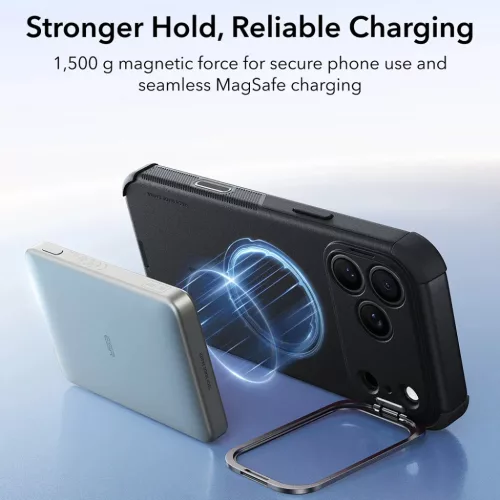 iPhone 18 Pro / iPhone 17 Pro fekete ESR Cyber Armor Kickstand ütés�-4894240303825 2 kép