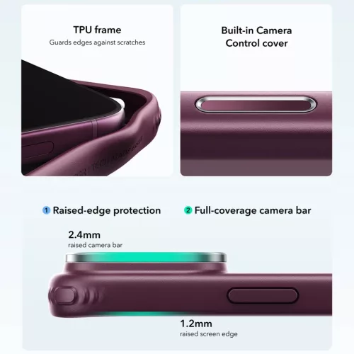 Apple iPhone 18 Pro Max / iPhone 17 Pro Max matt mélybordó ESR Class-4894240303801 5 kép