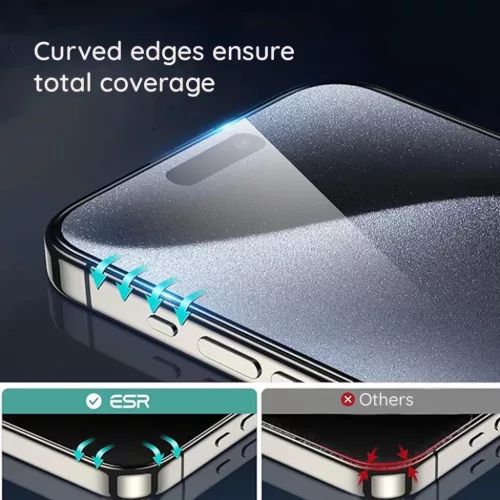 iPhone 18 Pro / iPhone 17 Pro üvegfólia – ESR (2 db-os) UltraFit C-4894240306703 10 kép
