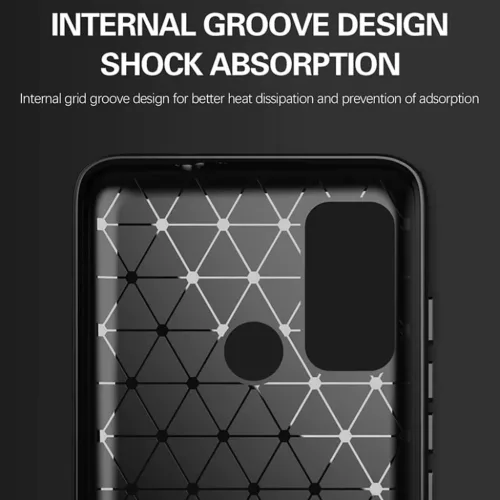  Techsuit - Szénszálas Szilikon - Motorola Moto G60 - Fekete tok-5949419031401 4 kép