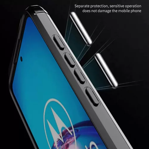  Techsuit - Szénszálas Szilikon - Motorola Moto G60 - Fekete tok-5949419031401 6 kép