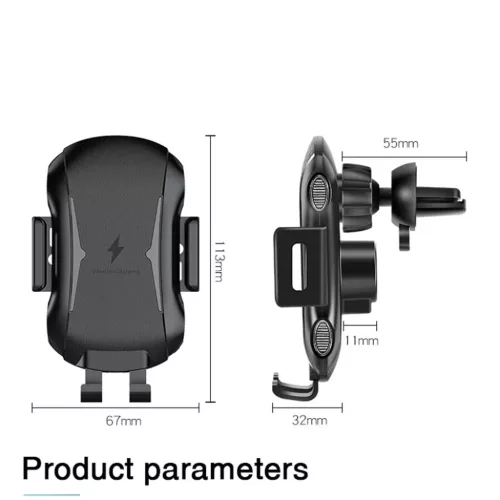 Autós telefontartó vezeték nélküli töltéssel - Techsuit Premium-5949419020528 7 kép