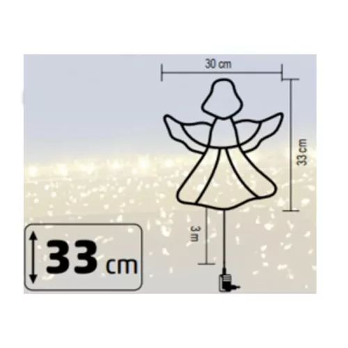 HOME KID501WW angyal ablakdísz, 35 db melegfehér LED, időzítő, k�-5999084972851 4 kép