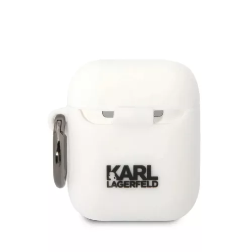 Airpods 1/2 Karl Lagerfeld 3D Logo NFT Choupette Head szilikon tok feh-3666339087920 1 kép
