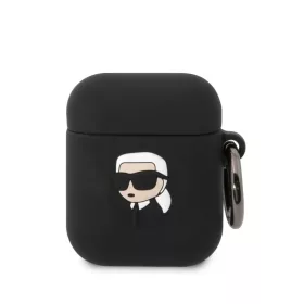 Airpods 1/2 Karl Lagerfeld 3D Logo NFT Karl Head szilikon tok fekete-3666339087807 1 kép