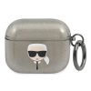 AirPods 3 Karl Lagerfeld Glitter Karl's Head tok fekete (KLA3UKHGK)-3666339030278 3 kép