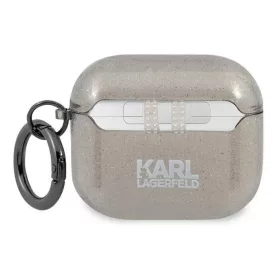 AirPods 3 Karl Lagerfeld Glitter Karl's Head tok fekete (KLA3UKHGK)-3666339030278 1 kép