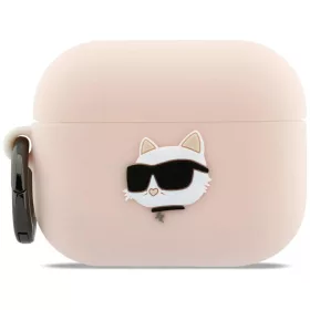 AirPods Pro 3 Karl Lagerfeld Choupette Head 3D szilikon tok rózsaszí-3666339574888 1 kép