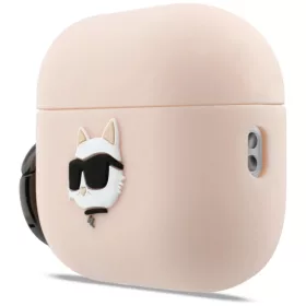AirPods Pro 3 Karl Lagerfeld Choupette Head 3D szilikon tok rózsaszí-3666339574888 2 kép