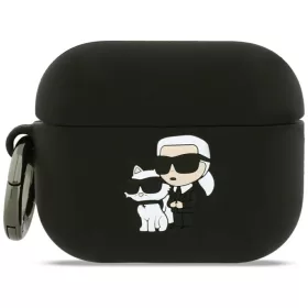   AirPods Pro 3 Karl Lagerfeld szilikon Karl&Chaupette fej 3D fekete tok