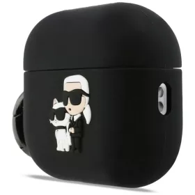 AirPods Pro 3 Karl Lagerfeld szilikon Karl&Chaupette fej 3D fekete tok-3666339574680 2 kép