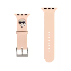   Apple Watch 38/ 40/ 41mm Karl Lagerfeld KLAWMSLKP Karl Head óraszíj pink (KLAWMSLKP)