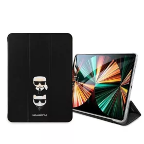   iPad Pro 11'' 2021 Karl Lagerfeld Saffiano Karl és Choupette Heads tok fekete (KLFC11OKCK)