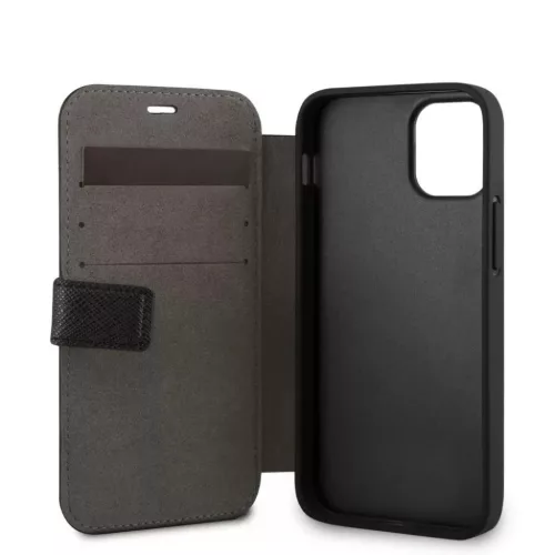 iPhone 12 mini Karl Lagerfeld KLFLBKP12SIKMSBK Saffiano Ikonik Metal f-3700740492154 4 kép