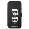 iPhone 12 mini Karl Lagerfeld KLFLBKP12SSAKICKCBK Saffiano Karl Choupette fliptok fekete