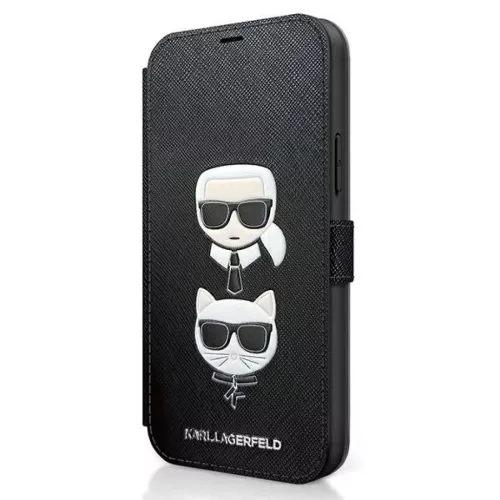 iPhone 12 mini Karl Lagerfeld KLFLBKP12SSAKICKCBK Saffiano Karl Choupe-3700740492215 2 kép