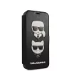iPhone 12 mini Karl Lagerfeld KLFLBKSP12SFKICKC Heads fliptok fekete-3700740489789 2 kép